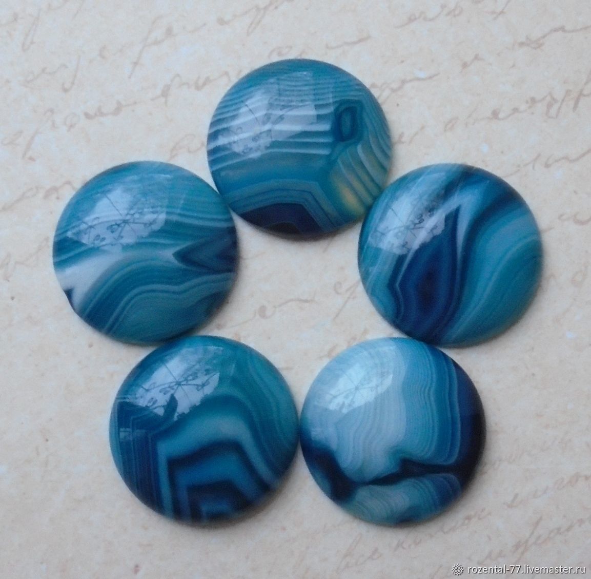 Кабошон Агат в ассортименте, диаметр 30 мм в интернет-магазине на ...