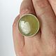 Ring with californite 'Green peas', silver. Rings. EdGems jewerly. My Livemaster. Фото №4