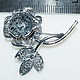 The basis for a brooch 'delicate rose'(10 mm)- silver plating, Russia, Blanks for jewelry, Kostroma,  Фото №1