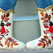 Обувь ручной работы handmade. Livemaster - original item Boots white, boots with embroidery, boots women`s. Handmade.