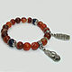 Bracelet with pendants made of carnelian and lapis lazuli ' Melody morning», Bead bracelet, Moscow,  Фото №1