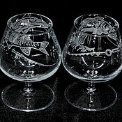 Посуда handmade. Livemaster - original item Fishing. Pair of brandy glasses.. Handmade.