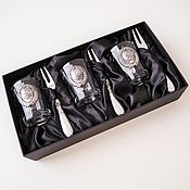 Посуда handmade. Livemaster - original item A set of faceted stacks of arms of the USSR with the three forks in box. Handmade.
