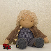 Textile doll custom made for Valentina, 35 cm