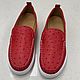 Slip-ons made of genuine ostrich leather, in red, to order!. Slip-ons. SHOES&BAGS. My Livemaster. Фото №4
