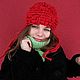 Knitted red hat with earflaps. Hat with ear flaps. lfrisa. My Livemaster. Фото №4