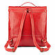 Кожаный рюкзак "Школьник" (красный). Рюкзаки. Кожинка. Ярмарка Мастеров.  Фото №4