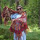 Silk stole with Firebird wool, size 65 x 190 cm. Wraps. AloraFelt. My Livemaster. Фото №6