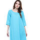 Turquoise linen dress in boho style. Dresses. etnoart. Online shopping on My Livemaster.  Фото №2