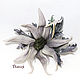 Order Chamomile brooch. Silk flowers, cloth flowers. Dizani. Livemaster. . Flowers Фото №3