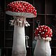 Textile mushrooms 'fly Agaric' embroidered with pearls. Stuffed Toys. Secret Jar. My Livemaster. Фото №6