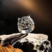 Украшения handmade. Livemaster - original item Tiger Ring | Small / 925 Sterling Silver. Handmade.