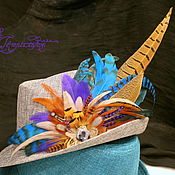 Украшения handmade. Livemaster - original item Blue-purple feather hairpin. Handmade.