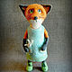 Fox felted in a sundress, Felted Toy, Ufa,  Фото №1