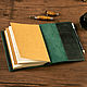 Order A5 midori leather notebook with pockets. KullikovCraft. Livemaster. . Planner Notebooks Фото №3
