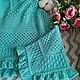 Knitted children's plaid 'Chrysanthemum' turquoise. Baby blankets. Makushka_knits. My Livemaster. Фото №6