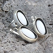 Украшения handmade. Livemaster - original item Jewelry set with white onyx made of 925 silver ALS0021. Handmade.