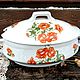 Винтаж: "Маки". Антикварная супница. ст. Волхвов. Коминтерн. РСФСР. Предметы интерьера винтажные. 'Советское Наследие'. Интернет-магазин Ярмарка Мастеров.  Фото №2
