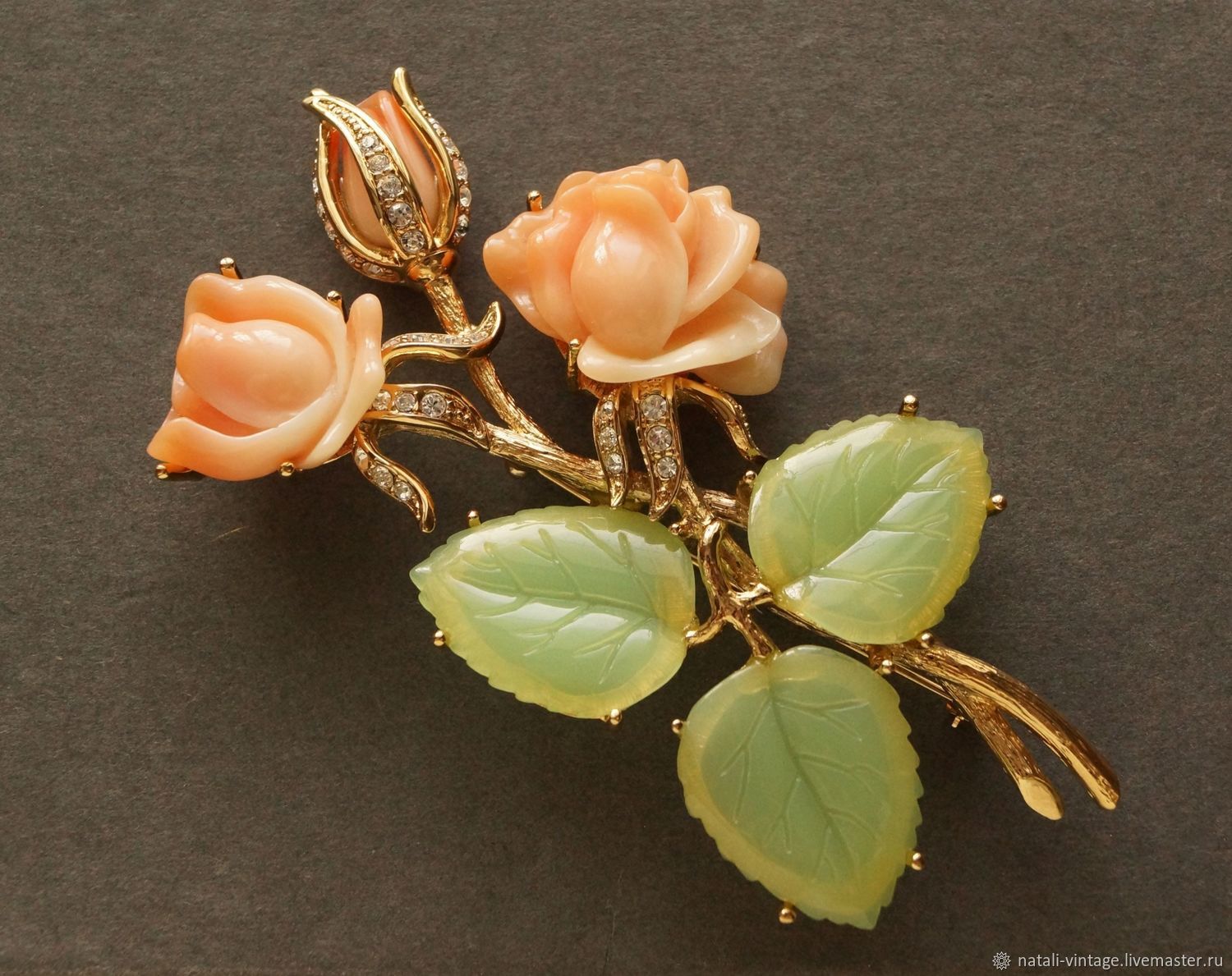 Винтаж: NOLAN MILLER Брошь винтажная "Ann-Margaret Rose &hellip;