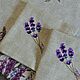 A set of tablecloths and napkins with Lavender embroidery'. Tablecloths. Olga Lado. Online shopping on My Livemaster.  Фото №2