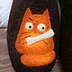 Заказать Валяные тапочки " Кот и пёс ". Amazing wool. Ярмарка Мастеров. . Тапочки Фото №3