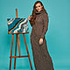 Winter Long Brown Knitted Dress, Dresses, Moscow,  Фото №1