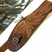 Аксессуары handmade. Livemaster - original item Vintage Flower steampunk leather belt.. Handmade.