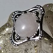 Украшения handmade. Livemaster - original item Ring with natural rose quartz 