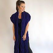 Одежда handmade. Livemaster - original item Purple vest long. Handmade.