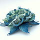 Джинсовая роза, Брошь-булавка, Пескара,  Фото №1