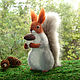 Winter squirrel – toy interior / protein felted wool /felt. Felted Toy. Woolen Zoo. Online shopping on My Livemaster.  Фото №2
