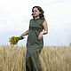 dresses: Linen swamp dress with a hood. Dresses. Алена Тимофеева (indeeza). My Livemaster. Фото №6