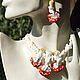'Fly Agaric' necklace and earrings lampwork, Jewelry Sets, St. Petersburg,  Фото №1