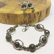 Украшения handmade. Livemaster - original item Jewelry set: bracelet and earrings. Handmade.