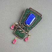 Bag with clasp HAUTE COUTURE velvet, beads, swarovski