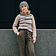 Трикотажные брюки "темный орех", Pants, Riga,  Фото №1
