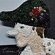Order Multicolored brooch 'Masked Man'. Embroidery. Elena Crappie - Bags and jewelry. Livemaster. . Brooch-clip Фото №3