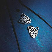 Украшения ручной работы. Ярмарка Мастеров - ручная работа Panther Earrings | Silver | Geometry Collection. Handmade.