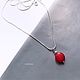 Order Red coral pendant on a chain-minimalism, stylish decoration. LovelyStones. Livemaster. . Pendant Фото №3