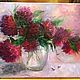 Author's oil painting bouquet of red flowers in a vase 30h40 cm. Pictures. paintmart (oikos). My Livemaster. Фото №4