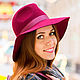 Order Cherry hat Fedora with medium brim. Exclusive HATS. LANA ANISIMOVA.. Livemaster. . Hats1 Фото №3