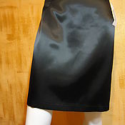 Одежда handmade. Livemaster - original item Video skirt black Anthracite made of stretch satin. Handmade.