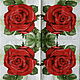 Napkins for decoupage red rose flowers print. Napkins for decoupage. materials for creative Anna Sintez. Online shopping on My Livemaster.  Фото №2