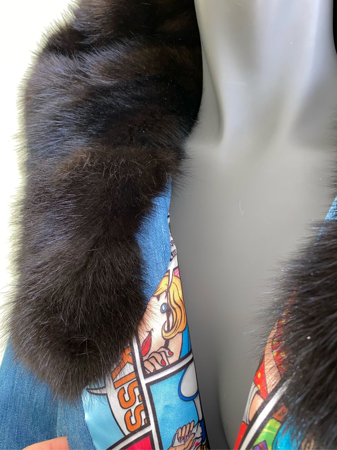 Длинная джинсовка с куницей «Восторг» на заказ в интернет-магазине ...