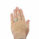 A turquoise ring. Handmade thin circular ring. Rings. ARIEL - MOSAIC. My Livemaster. Фото №6