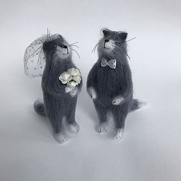 Котики свадебные. . Подарки к праздникам ручной работы - Ярмарка Мастеров Подарки к праздникам ручной работы. Ярмарка Мастеров - ручная работа Котики свадебные. Handmade.