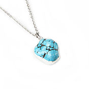 Украшения handmade. Livemaster - original item Blue pendant with quartz 