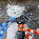 Картина на холсте с котами, картина Любоff. Картины. Светлана Логинова. Ярмарка Мастеров.  Фото №4