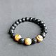 Комплект из вулканической лавы и песочной яшмы. Комплекты украшений. Anna M Jewelry. Ярмарка Мастеров.  Фото №4