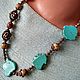 Necklace 'Memory' with Turquoise and Sand Jasper. Necklace. Rimliana - the breath of the nature (Rimliana). Online shopping on My Livemaster.  Фото №2